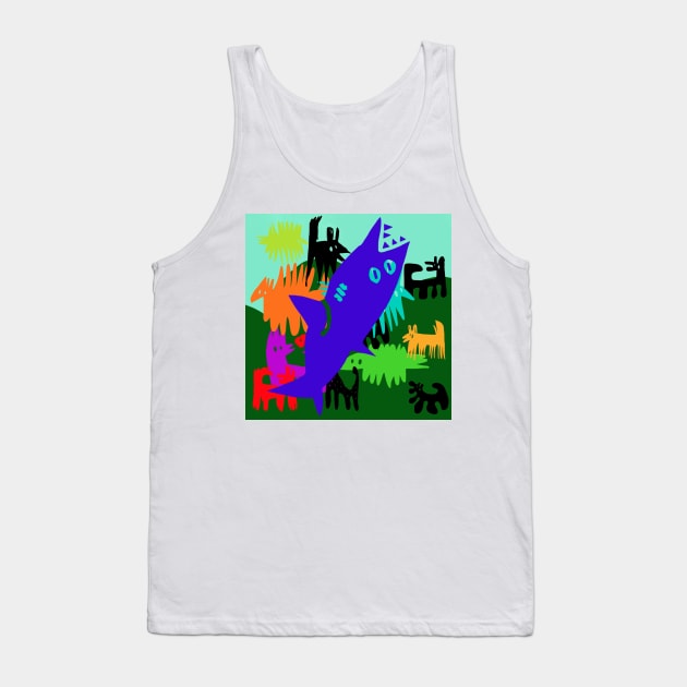 ANIMAL PARTY Tank Top by Angel Rivas